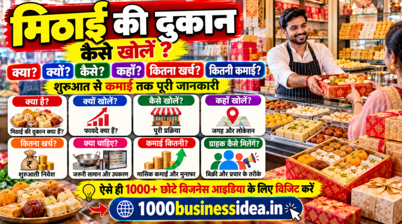 मिठाई की दुकान कैसे खोलें
