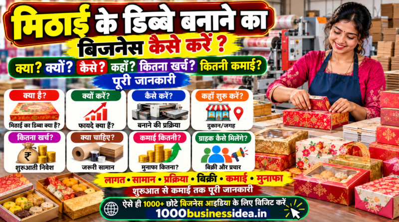 मिठाई के डिब्बे बनाने का व्यवसाय